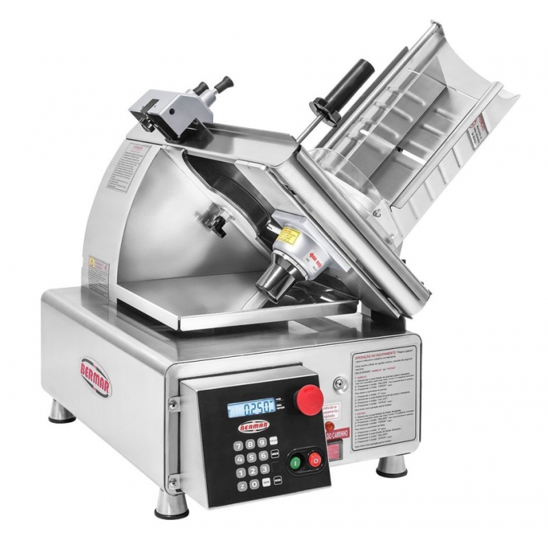 Cortador de Frios Automático Lâmina 30 Cm Com Parada De Corte Inox Bermar BM120 NR PF - Bivolt