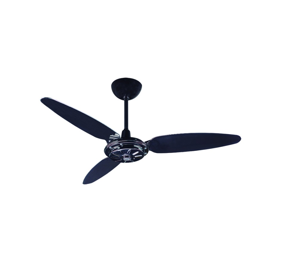 Ventilador de Teto Comercial Preto 3 Pás 130W Classe A Ventisol 220v