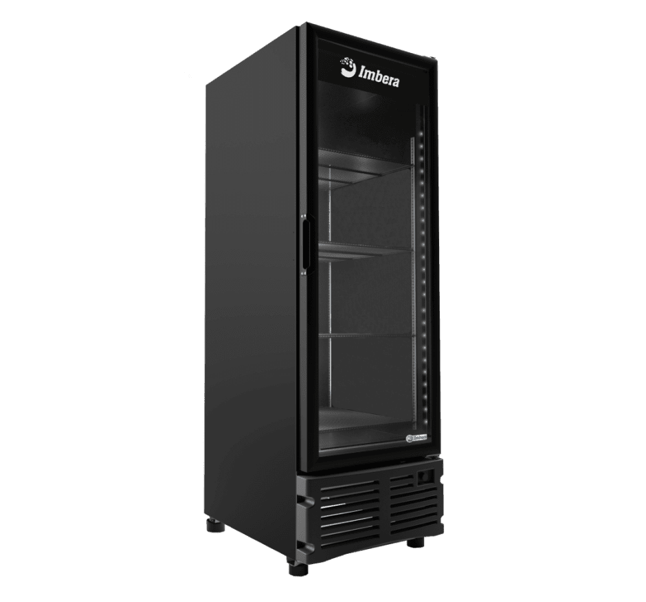 Freezer Vertical Tripla Ação 560L Imbera Porta De Vidro Preto EVZ21 220v