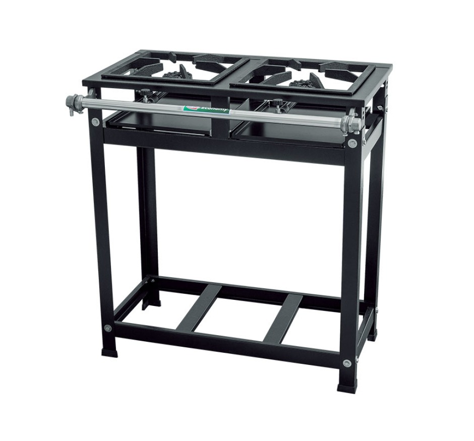 Fogão Industrial 2 Bocas 30x30 QS/QD Economy Baixa Pressão Cristal Aço