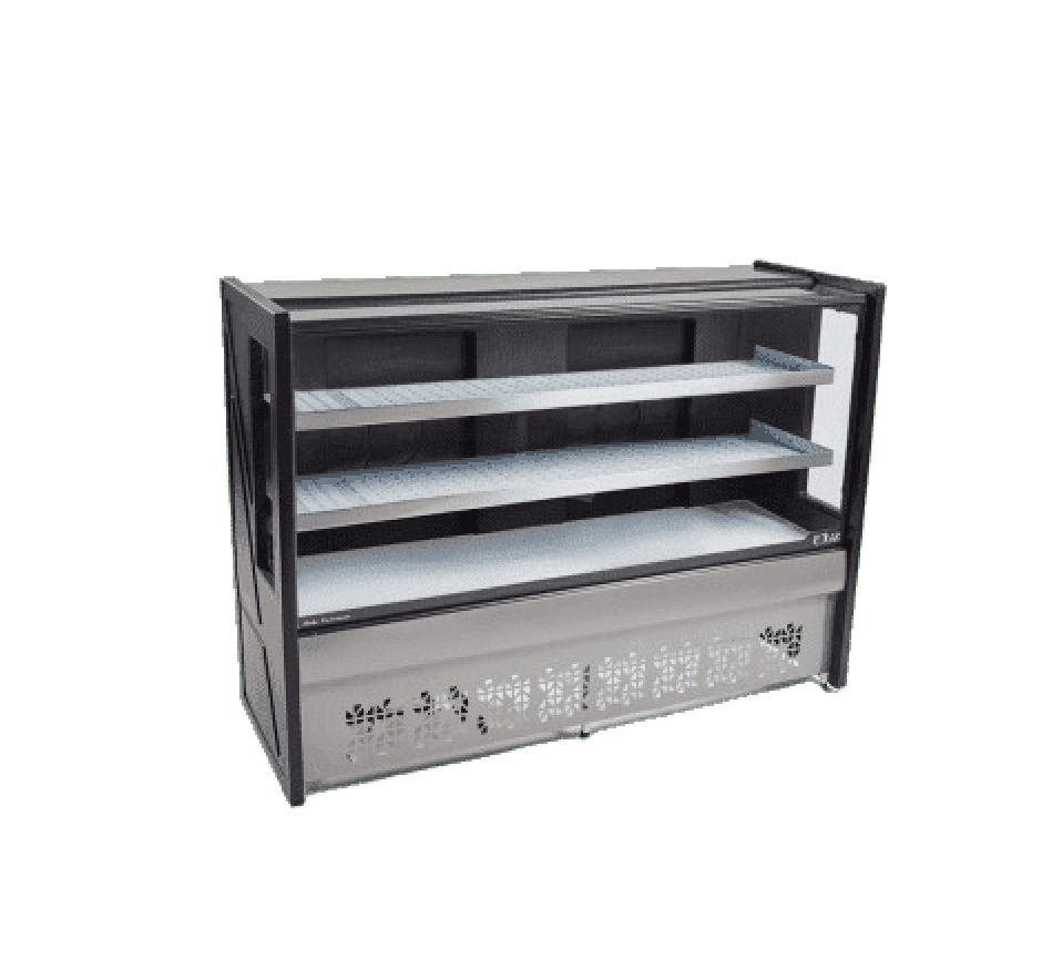 Balcão Refrigerado Polar 2 Placas Frias 1,25M Preto Platinum PBR 220v