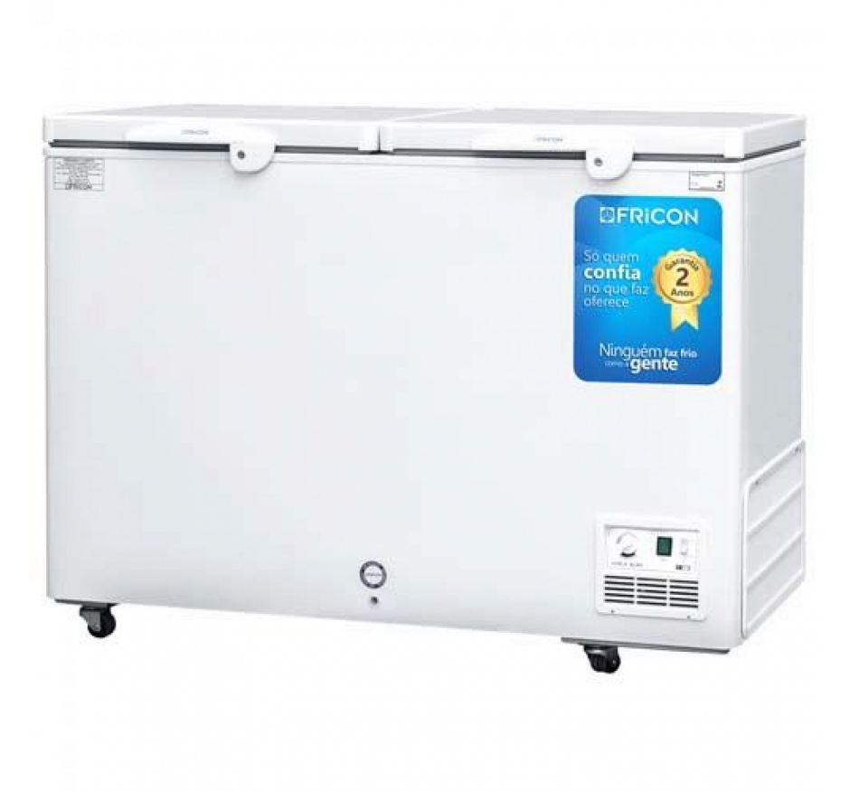 Freezer Horizontal Fricon 2 Portas Dupla Ação 411L HCED 411 C - 220V