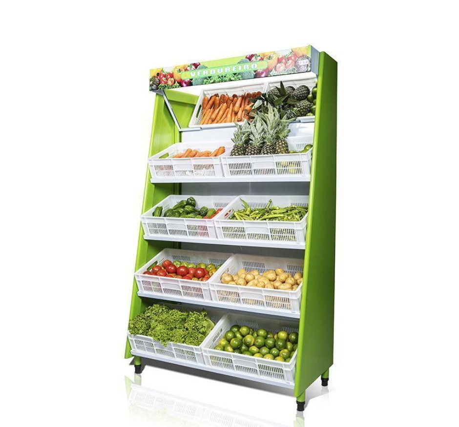 Vitrine Natural Hortifrutícola Polar 1,30M 08 Caixas VASCA-130-VD