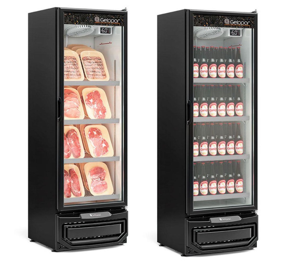 Refrigerador Expositor Vertical 450 Litros Gelopar GCBC-45 PR 220v