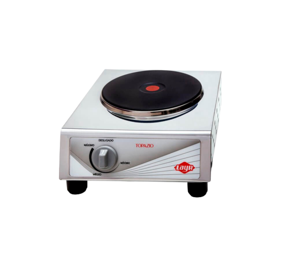 Fogão Elétrico 01 boca de Mesa Inox Topázio 2.0 Layr 1913W 220v