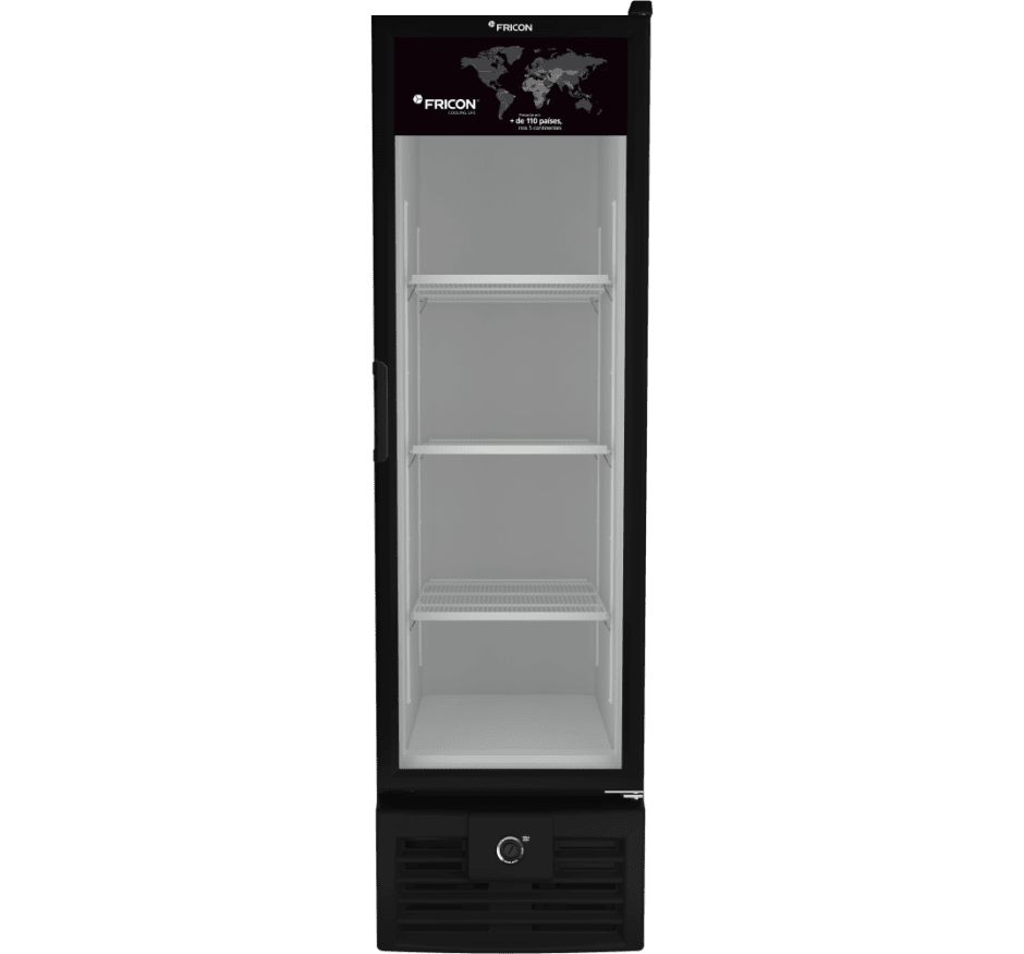 Freezer Vertical Tripla Ação 284 Litros Fricon Porta De Vidro Preto VCET 284V 127v