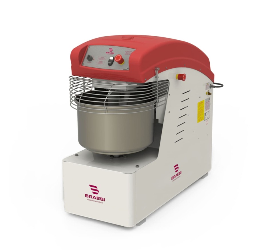 Amassadeira Espiral 25 Kg 2 Velocidades Trifásico Braesi AES-25 380V