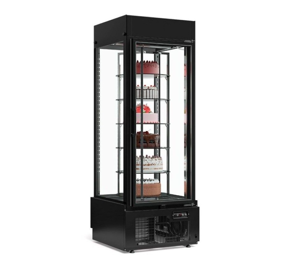Vitrine Refrigerada Giratória Para Bolos Gelopar GEVG-075 PR-220v