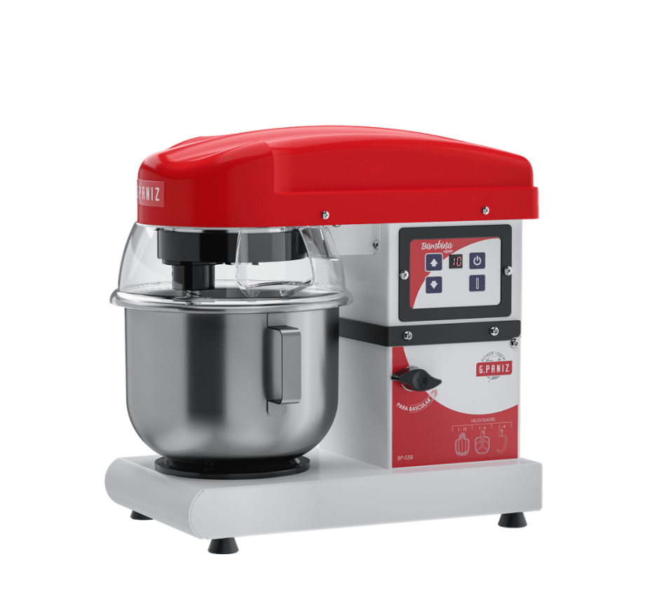 Batedeira Planetária Industrial Bambina 5 Litros Branca Digital G.Paniz Epóxi BP-05B Bivolt