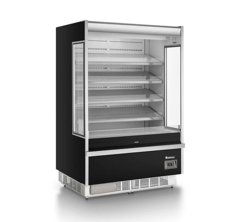 Refrigerador/Expositor Vertical Aberto 1,30M Gelopar GSTO-1300 PR 220v