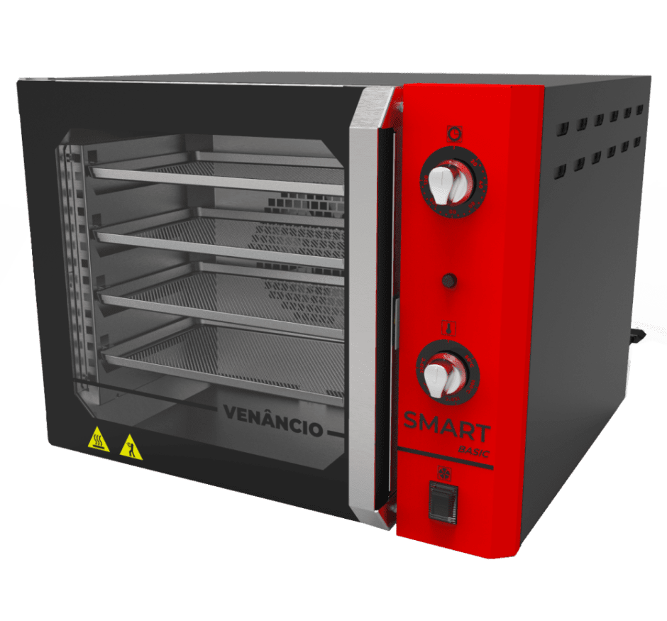 Forno Convector Smart Basic Elétrico Venâncio 4 Esteiras Vermelho FCSB4E 220v