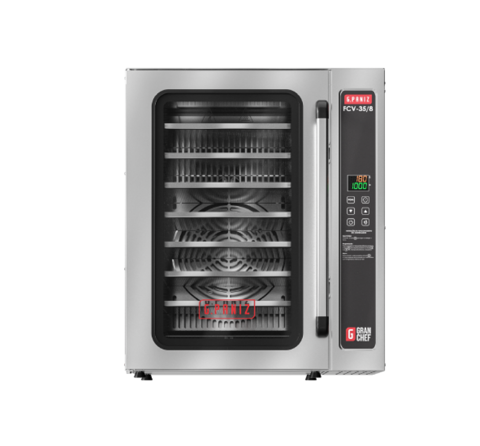 Forno Elétrico Convector GranChef Com Vapor Inox Monofásico G.Paniz Com 8 Assadeiras FCV-35/8 220v