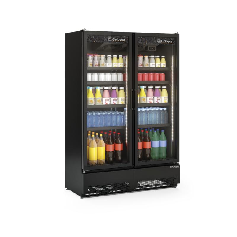 Refrigerador Expositor Vertical 957 Litros Gelopar Linha Carbono GCVR-950/CB/PR/220v