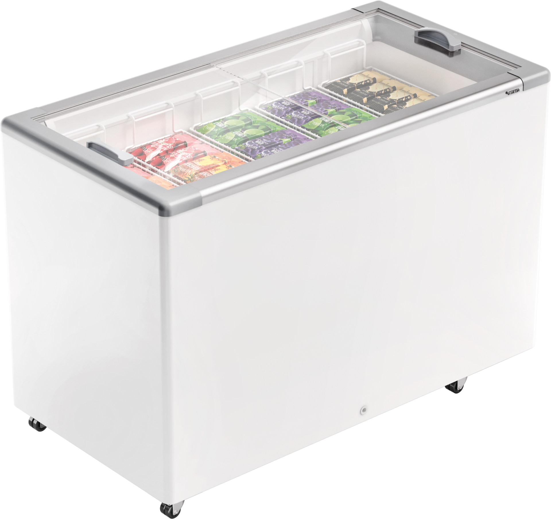 Freezer Horizontal Expositor Fricon Tampa de Vidro com Iluminação em Led 411L HCEB411-2V300-220V