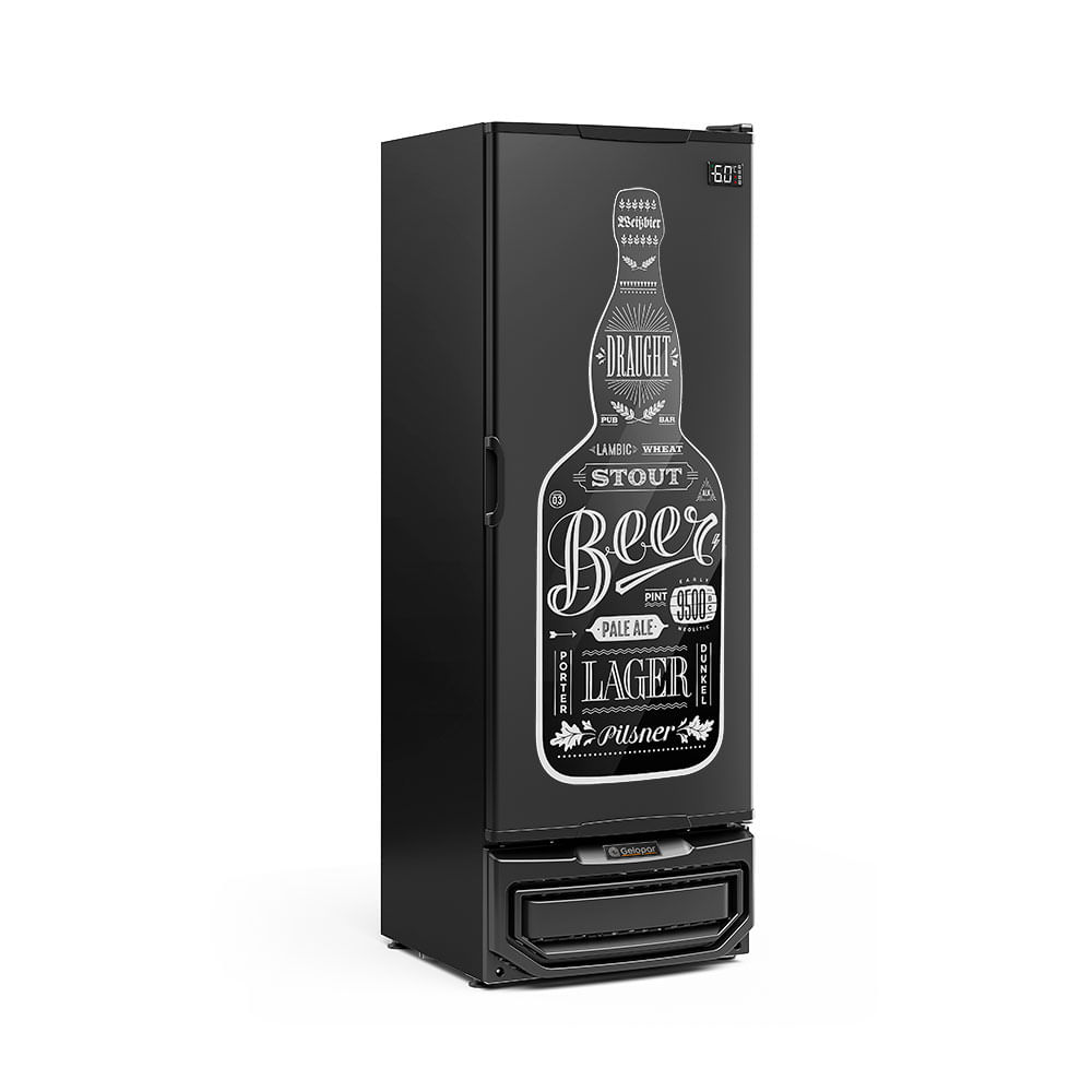 Cervejeira Gelopar Porta Cega Preta Adesivada 410 Litros GCB-40 PR 220v