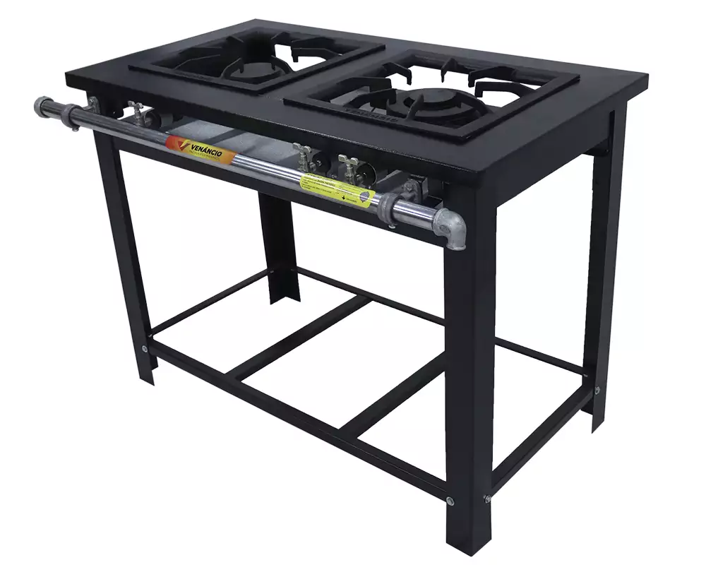 Fogão Industrial Venâncio Maxi 2 Bocas 40x40 Baixa Pressão M2