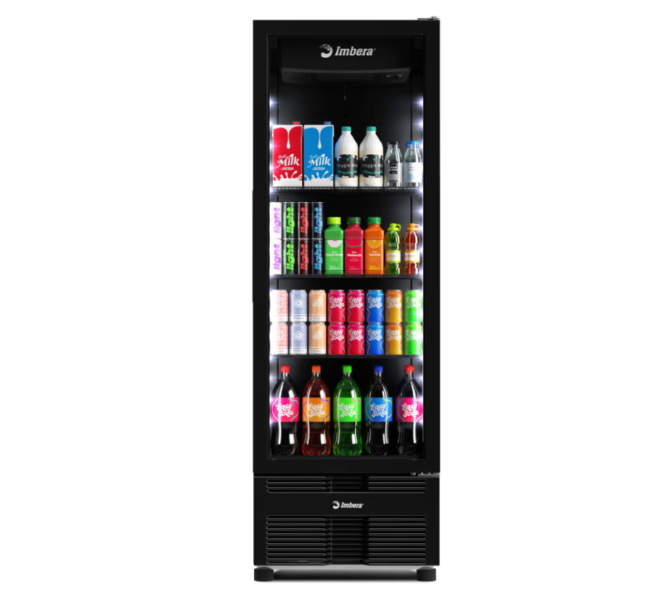 Refrigerador Expositor Vertical Imbera 569 Litros FULL BLACK VRS19 Bivolt Inverter