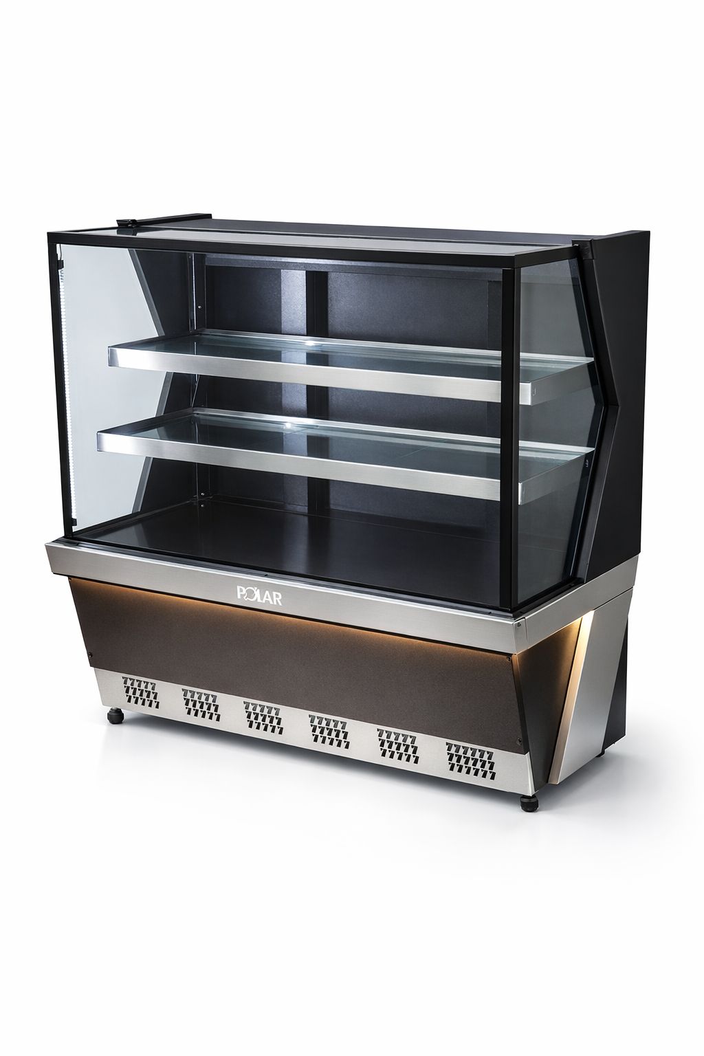 Vitrine Natural Polar 1,85M Preto Linha 7 L7VN-1851 127v