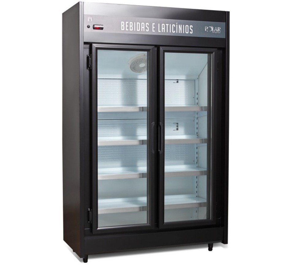 Expositor Refrigerado Auto Serviço Polar 1.25m 2 Portas PEVCA-220v