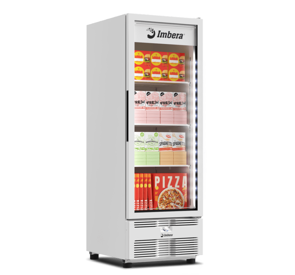 Freezer Vertical Tripla Ação 560L Imbera Porta De Vidro Branco EVZ21 220v