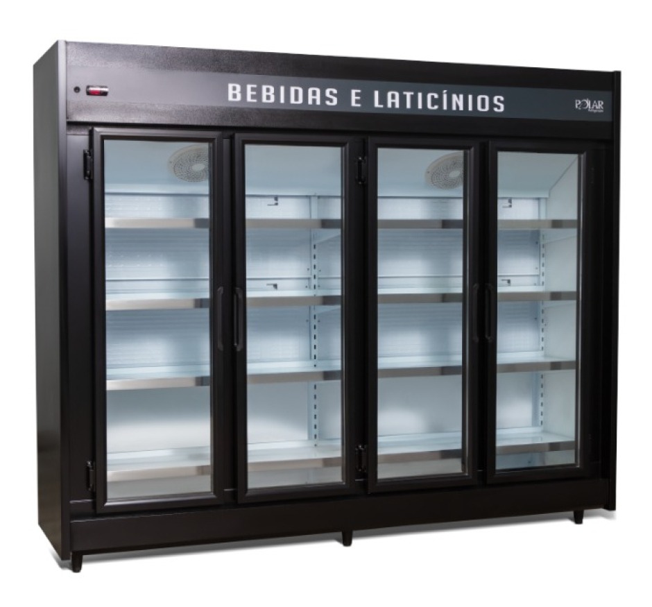Expositor Refrigerado Auto Serviço Polar 2.50m 4 Portas PEVCA-220v