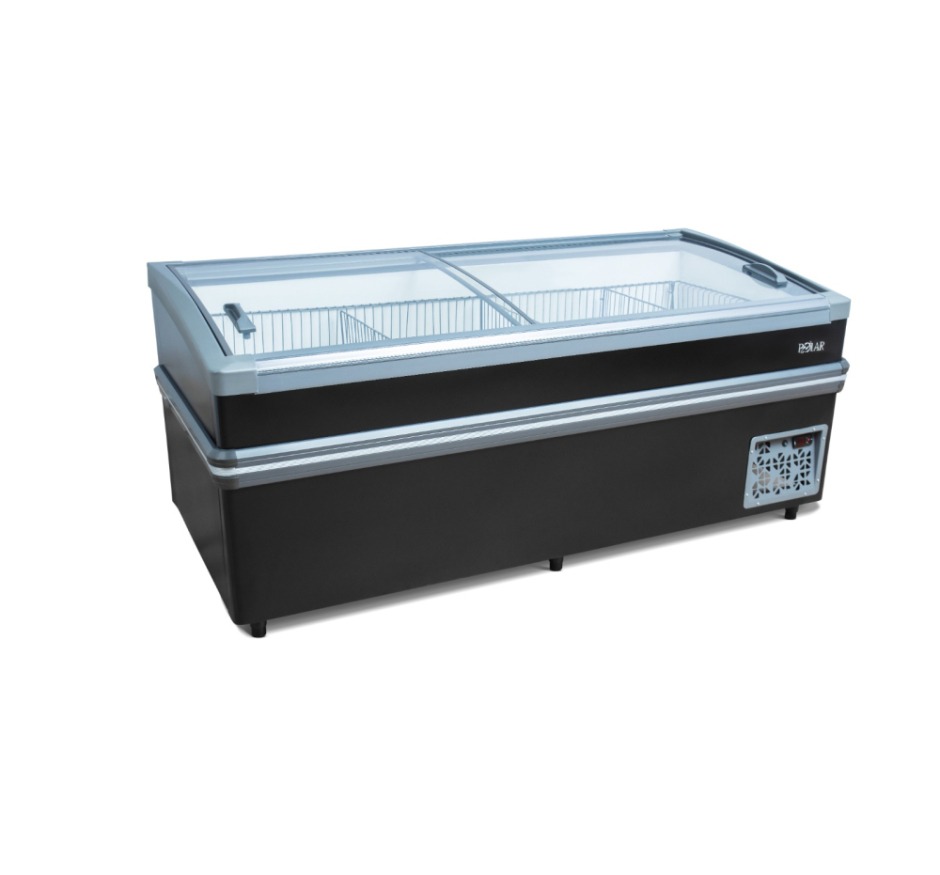 Ilha de Congelados Polar Vidro Reto 2,20M EIC 220 PLUS 220V