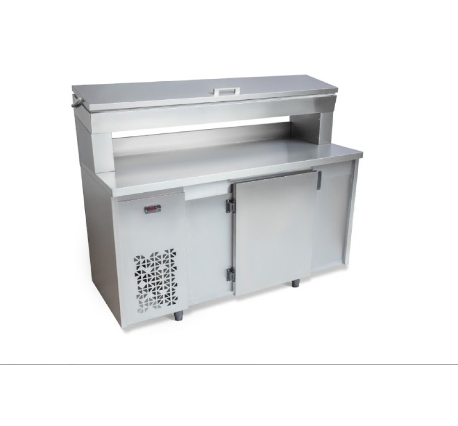 Balcão de Encosto com Condimentador Inox Polar  1,50M 220V