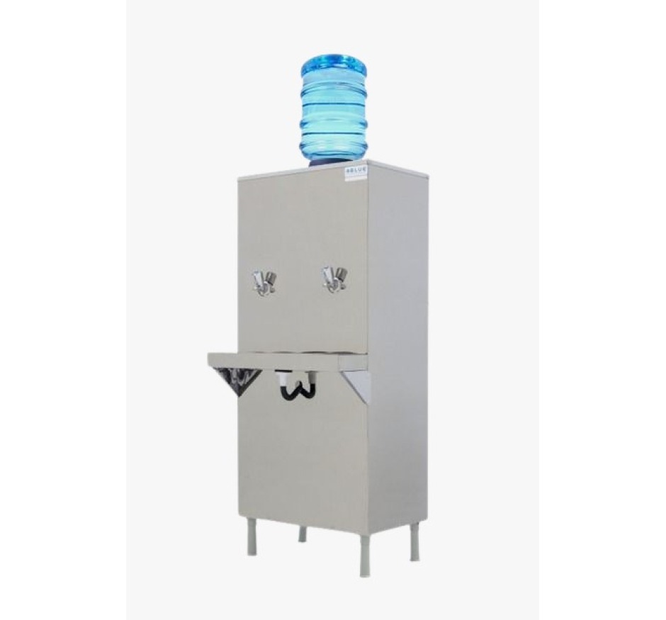 Bebedouro Industrial de Coluna 50 litros com Suporte de Galão Blue, 2 Torneiras, 220V