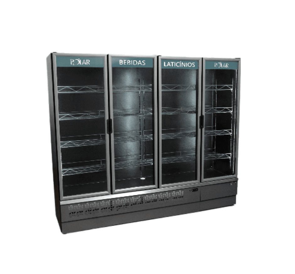 Expositor Vertical Refrigerador Polar 4 Portas EVP230 220V