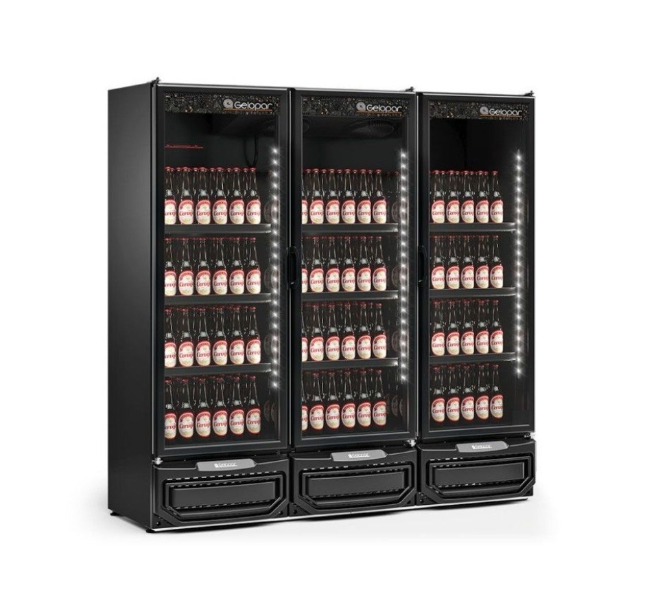 Refrigerador Expositor Vertical 1468 Litros Gelopar GCBC-1450/LB/PR-220V
