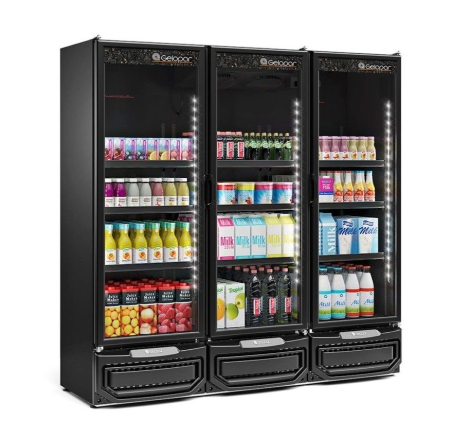 Refrigerador Expositor Vertical 1468 Litros Gelopar GCVR-1450 LB/PR-220v