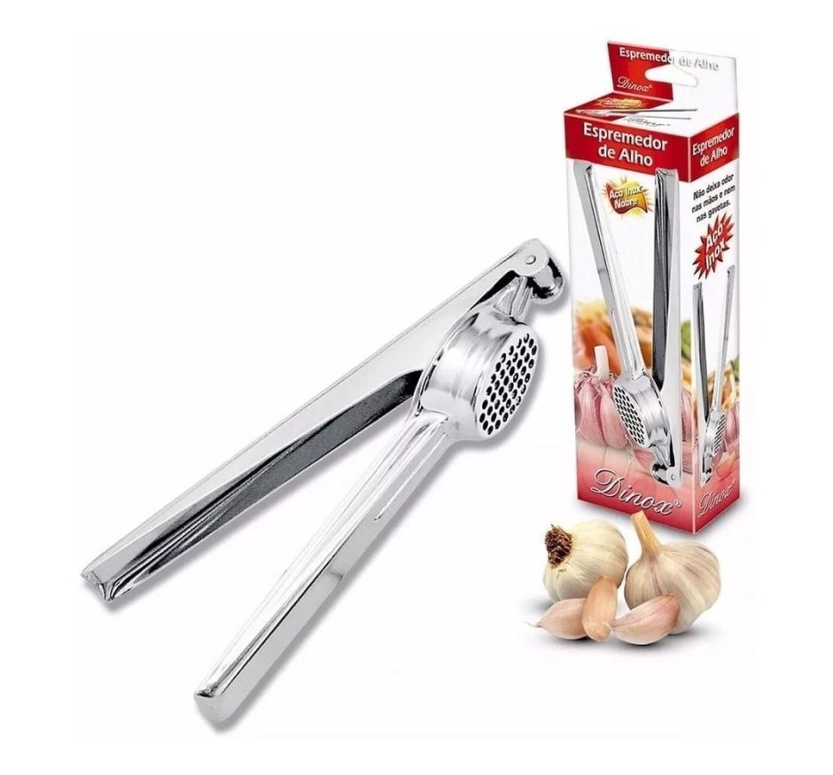 Espremedor Dinox De Alho Em Aço Inox