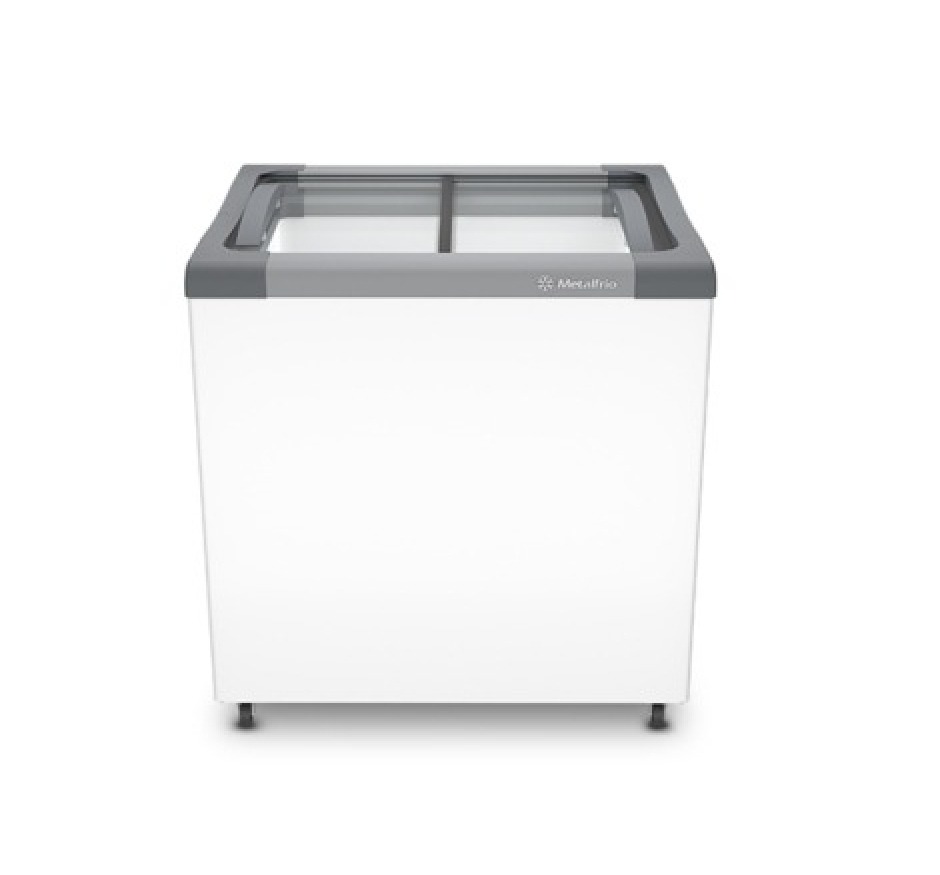 Freezer Horizontal 185 Litros tampa de vidro Metalfrio Supra Branco NF20SB 127V