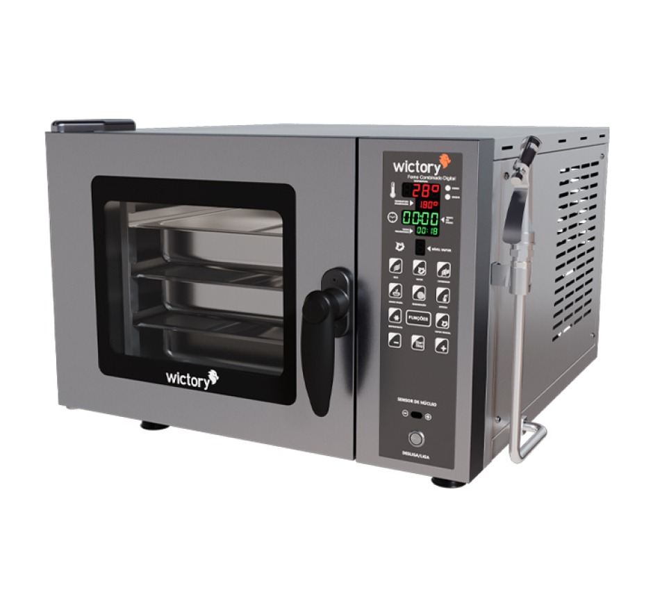Forno Elétrico Combinado 3 GNs Wictory WCAA-03NE 220v