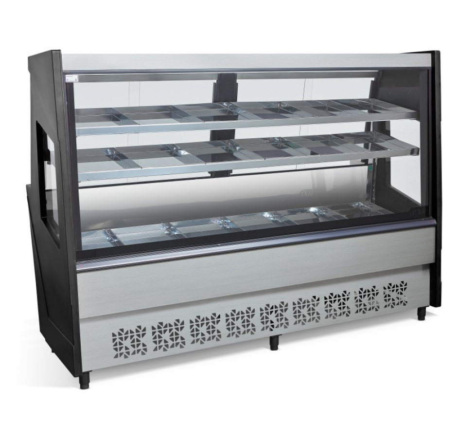 Balcão de Açougue Avícola Luxo 2M Polar Preto PECRAV 220v