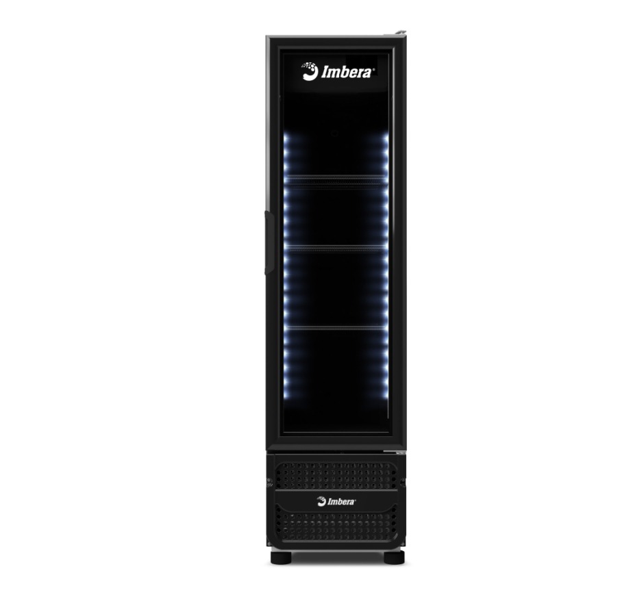Refrigerador Expositor Vertical Imbera 244 Litros FULL BLACK Bivolt Inverter VR08