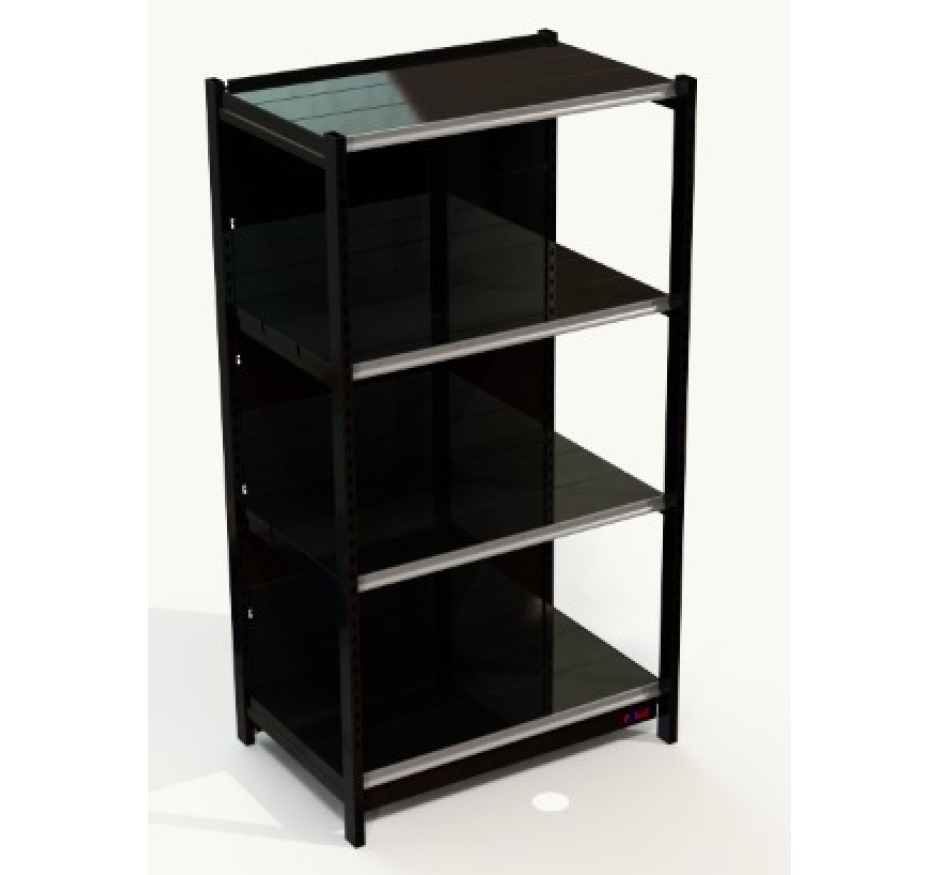Rack Inicial Parede Polar 1,96m Preto 60.60 RK-196 60/60B3PT