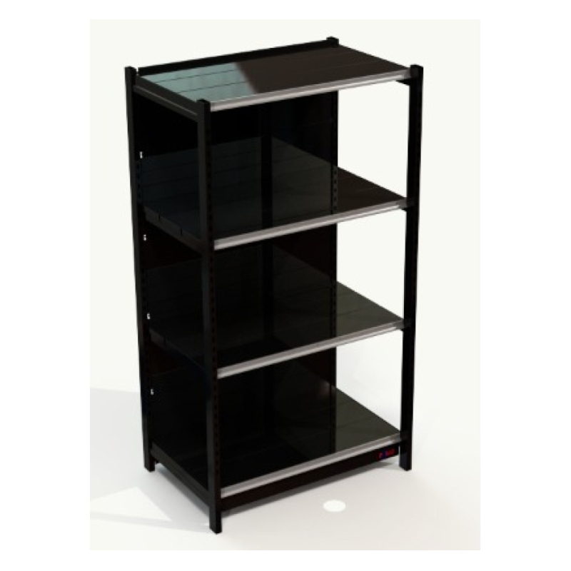 Rack Inicial Parede Polar 1,96m Preto 60.60 RK-196 60/60B3PT