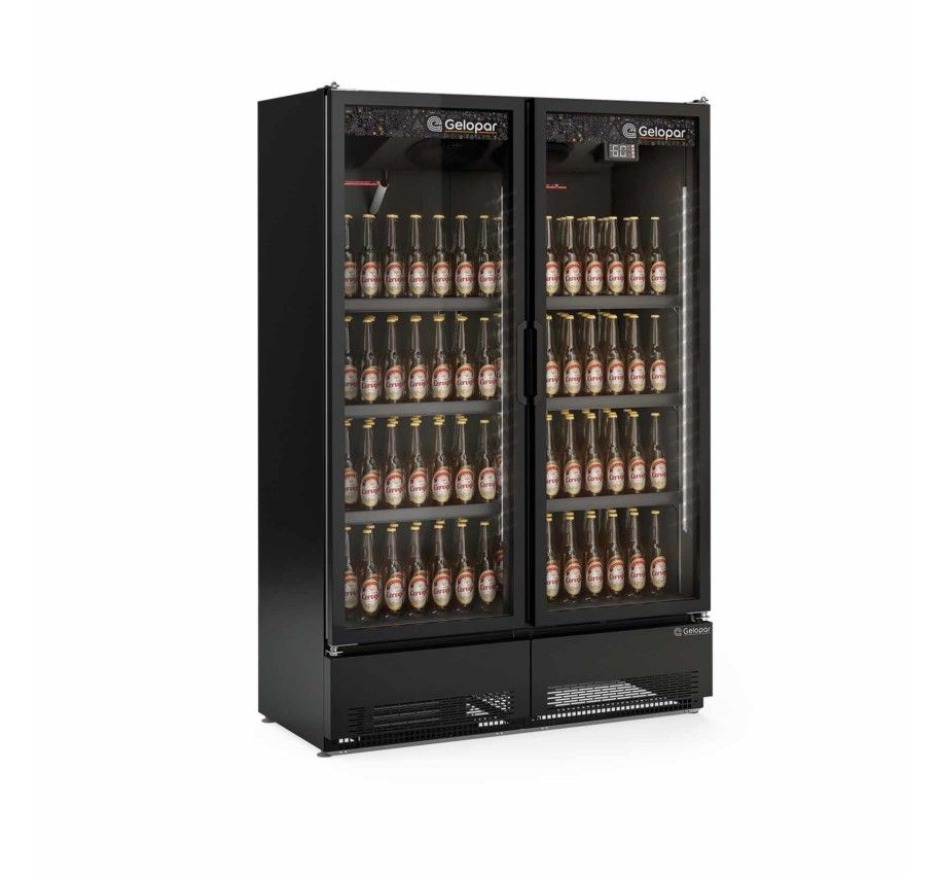 Refrigerador Expositor Vertical 957 Litros Gelopar Linha Carbono GCBC-950/CB/PR/220v