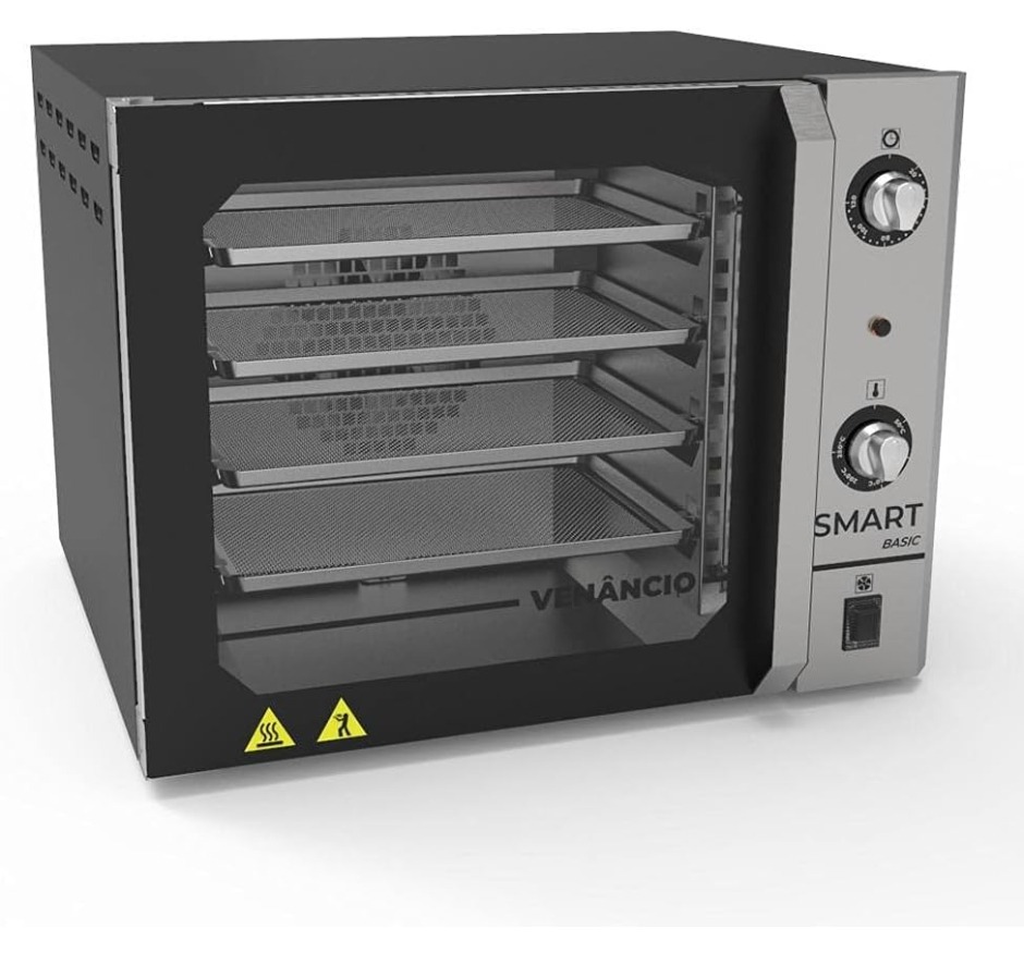 Forno Convector Smart Basic Elétrico Venâncio 4 Esteiras Preto FCSB4E 127v