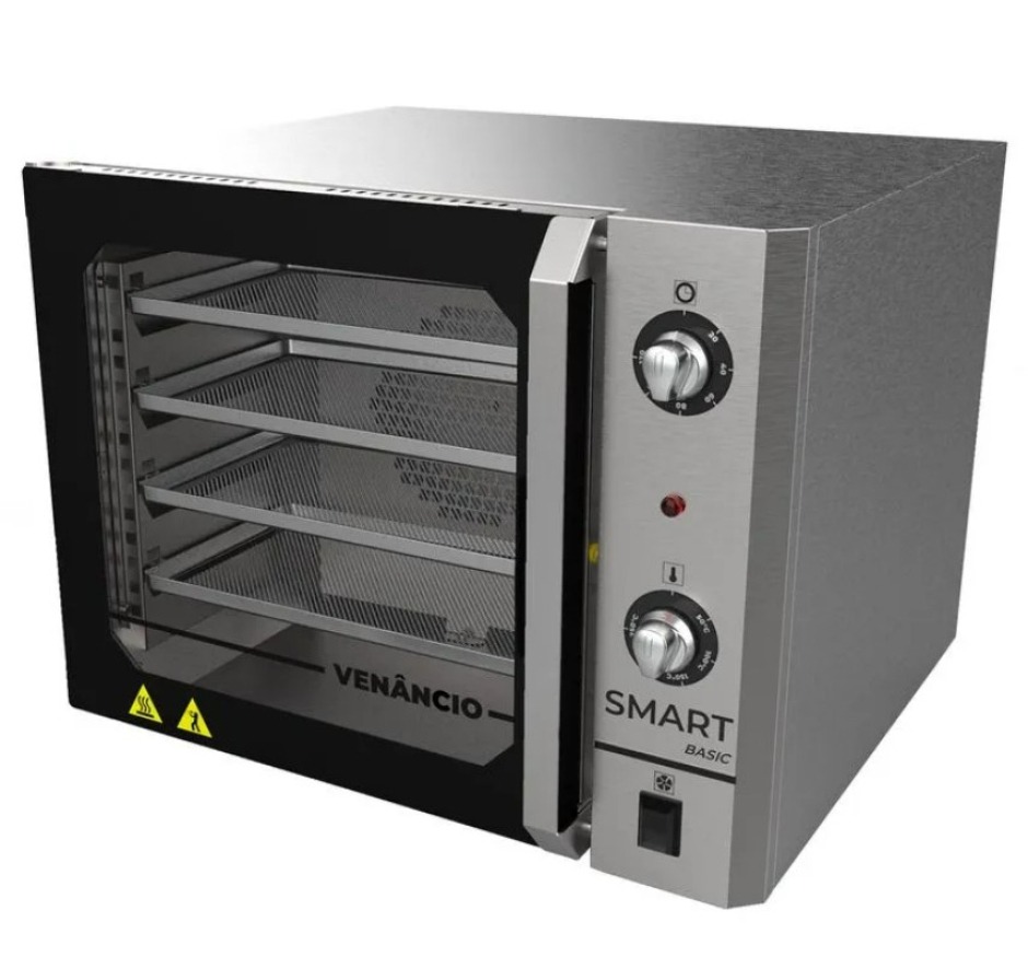 Forno Convector Smart Basic Elétrico Venâncio 4 Esteiras Total Inox FCSB4E-ININ 127v