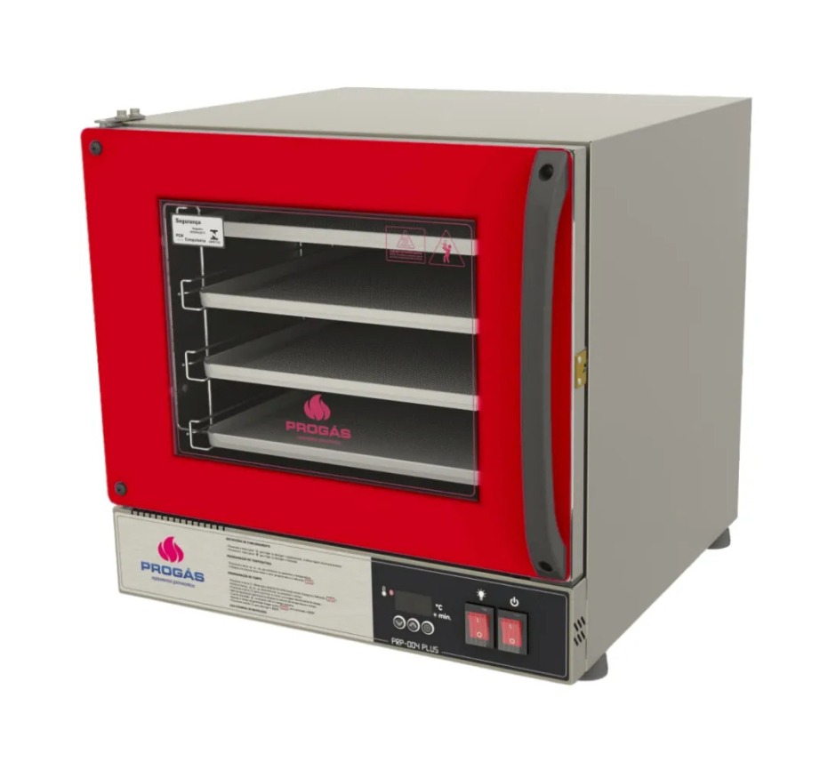 Forno Turbo Elétrico Fast Oven Digital Vermelho Progás Prp-004 Plus 127v