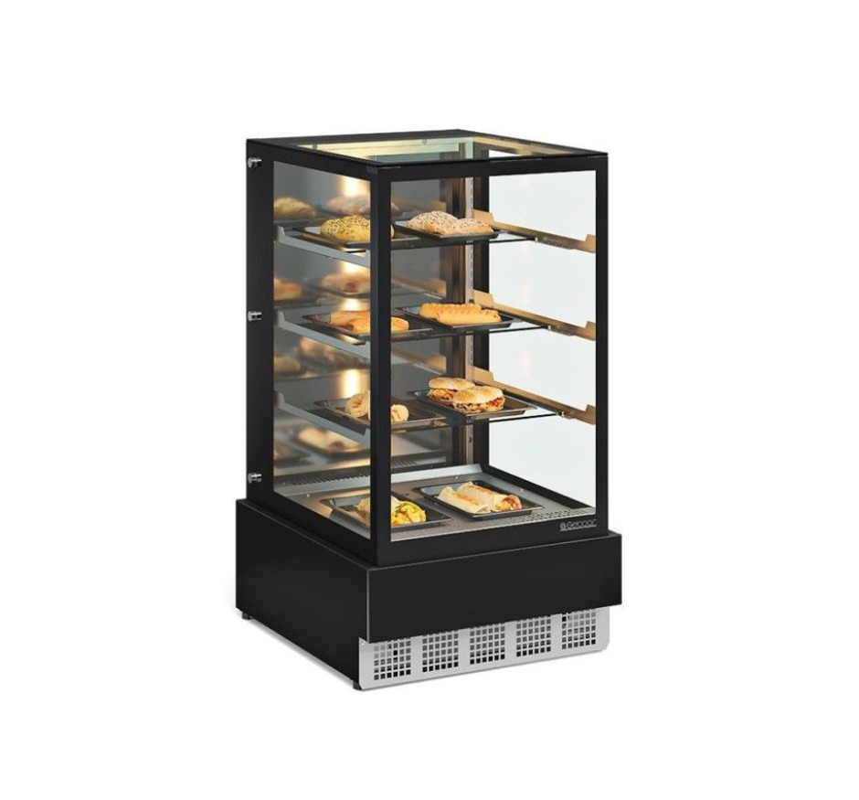 Vitrine Estufa 0,70cm Gelopar Linha Gourmet Vidro Reto MGEE-070 PR-220v