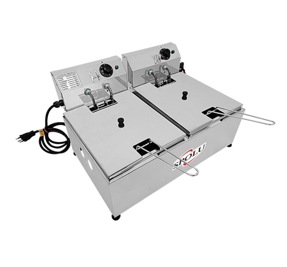 Fritadeira Elétrica Spolu 2 Cubas 12 Litros SPL-571 220v