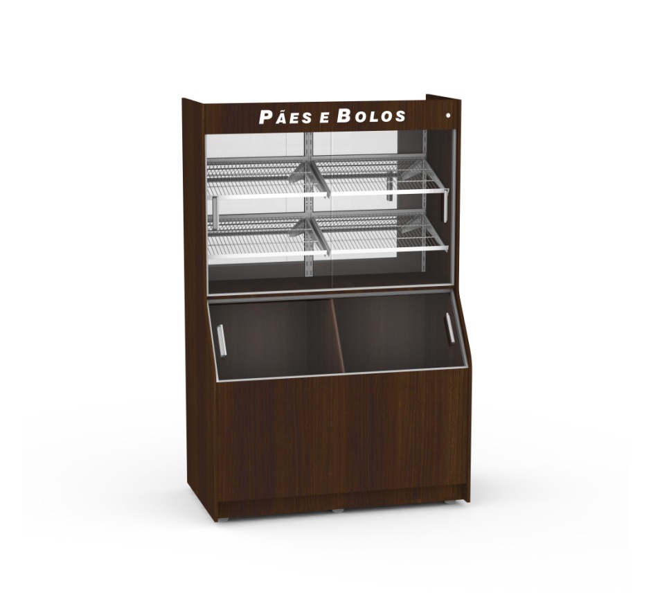 Vitrine de Padaria Tulha 1,34M Tabaco APTU 1345 Refrimate