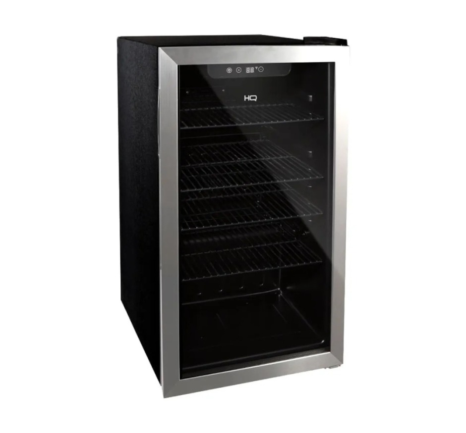 Cervejeira Expositora Vertical HQ Vidro Duplo 100 Litros Inox HQ-100CEVPV 127v