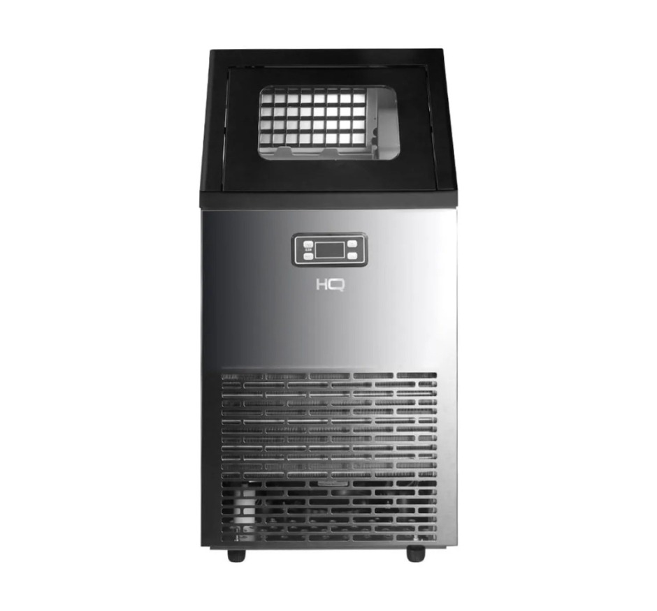 Máquina de Gelo Profissional HQ 45kg Turbo Ice Preta e Inox HQ-HQMGI45 220v