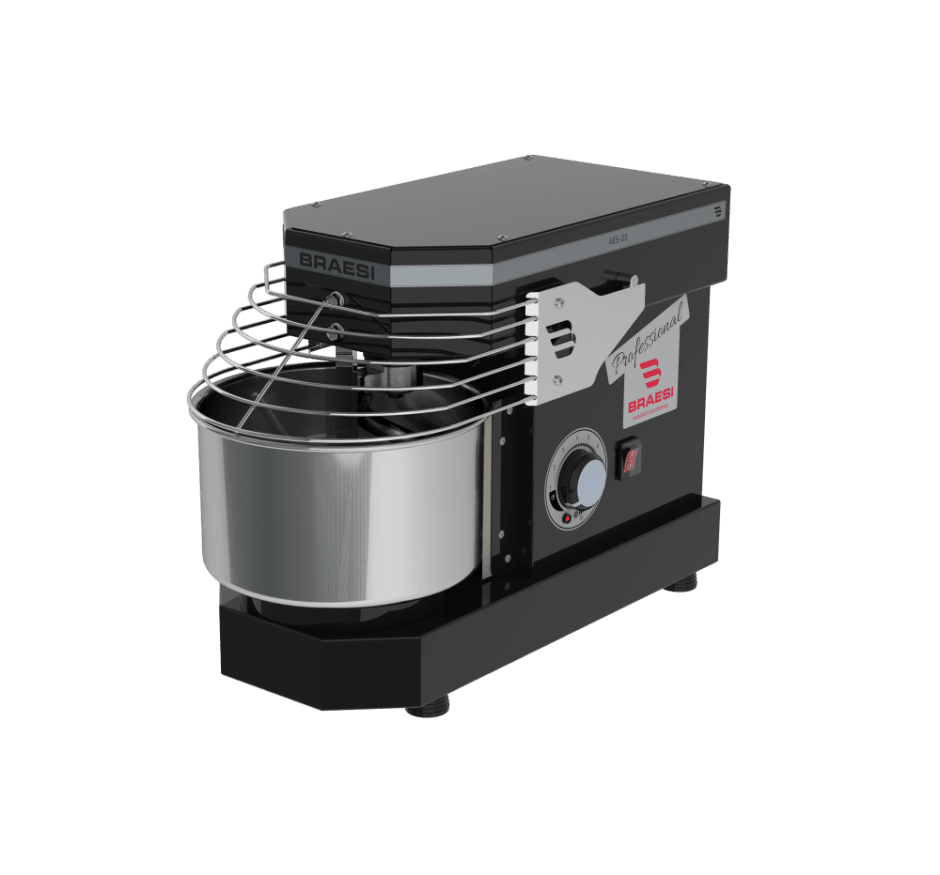 Amassadeira Espiral 3kg Braesi Preta AES-03- Bivolt