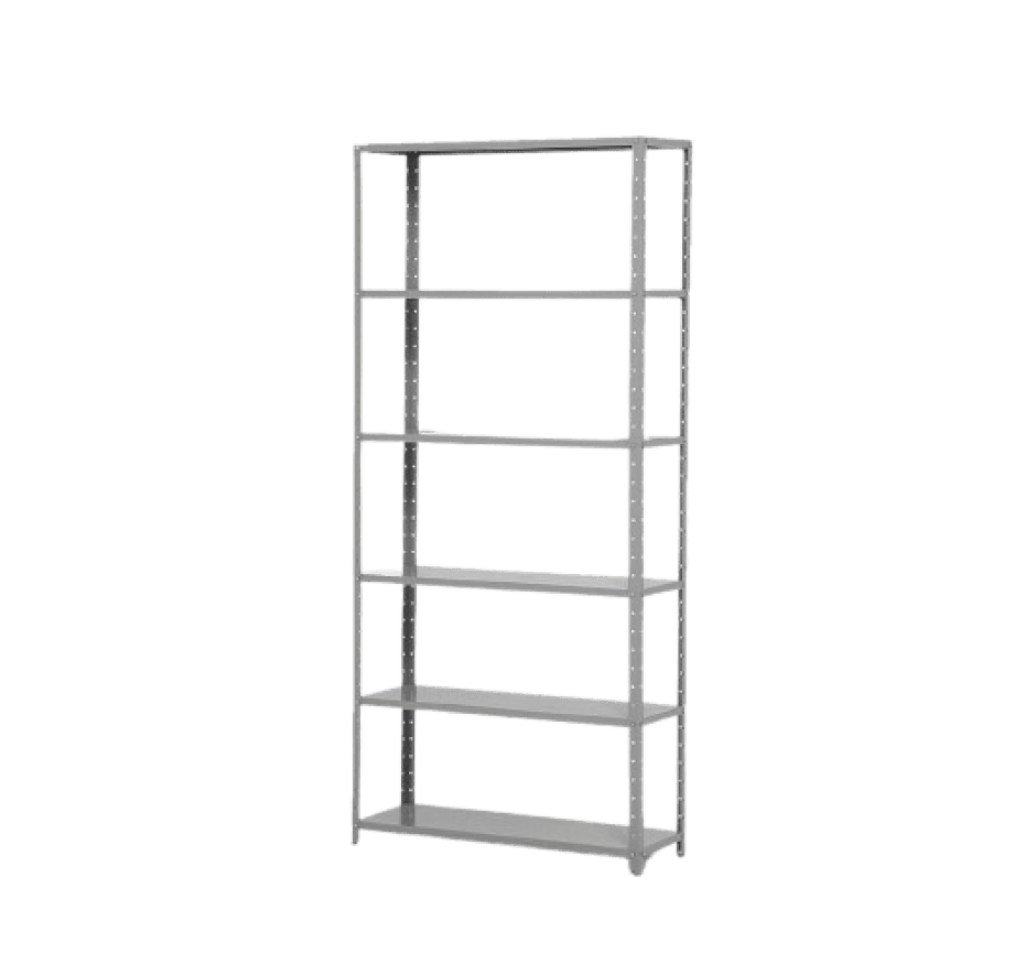 Estante de Aço Leve com 6 Bandejas Reguláveis Cinza 40cm S/A