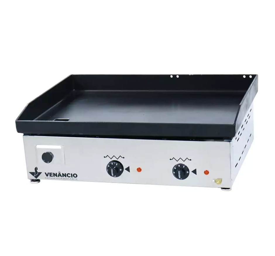 Chapa Bifeteira Elétrica 65cm Inox Venâncio 4,76mm de Espessura CE65 220v